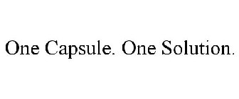 ONE CAPSULE. ONE SOLUTION.