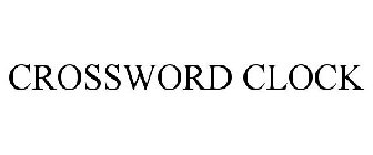 CROSSWORD CLOCK