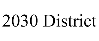 2030 DISTRICT