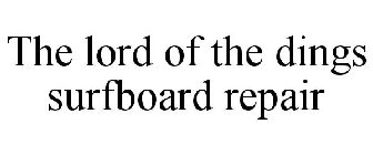 THE LORD OF THE DINGS SURFBOARD REPAIR