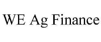 WE AG FINANCE