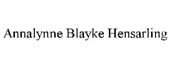 ANNALYNNE BLAYKE HENSARLING