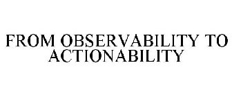 FROM OBSERVABILITY TO ACTIONABILITY