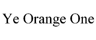 YE ORANGE ONE