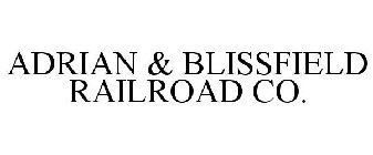 ADRIAN & BLISSFIELD RAILROAD CO.