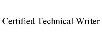 CERTIFIED TECHNICAL WRITER