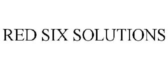 RED SIX SOLUTIONS