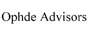 OPHDE ADVISORS
