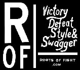 ROF VICTORY DEFEAT STYLE & SWAGGER ROOTS OF FIGHT .COM