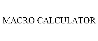MACRO CALCULATOR