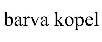 BARVA KOPEL