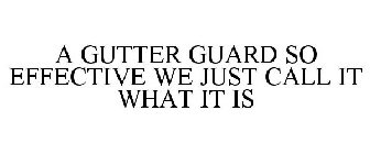 A GUTTER GUARD SO EFFECTIVE WE JUST CALL IT WHAT IT IS