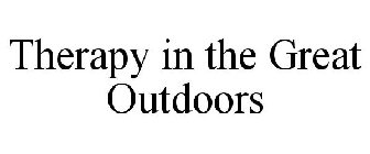 THERAPY IN THE GREAT OUTDOORS