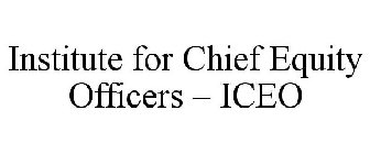 INSTITUTE FOR CHIEF EQUITY OFFICERS - ICEO