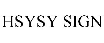 HSYSY SIGN