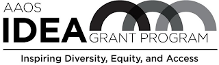 AAOS IDEA GRANT PROGRAM INSPIRING DIVERSITY, EQUITY, AND ACCESS