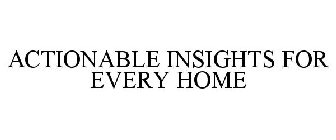 ACTIONABLE INSIGHTS FOR EVERY HOME