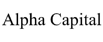 ALPHA CAPITAL