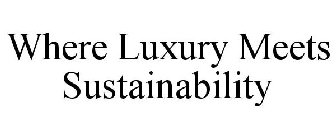 WHERE LUXURY MEETS SUSTAINABILITY