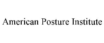 AMERICAN POSTURE INSTITUTE