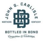 JOHN G. CARLISLE NORTHERN KENTUCKY BOTTLED IN BOND COMPETITION & CELEBRATION BBB