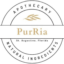 PURRIA APOTHECARY NATURAL INGREDIENTS ST. AUGUSTINE. FLORIDA