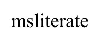 MSLITERATE