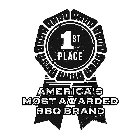 1ST PLACE AMERICA'S MOST AWARDED BBQ BRAND