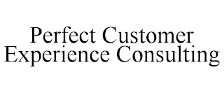 PERFECT CUSTOMER EXPERIENCE CONSULTING