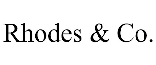 RHODES & CO.