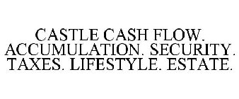 CASTLE CASH FLOW. ACCUMULATION. SECURITY. TAXES. LIFESTYLE. ESTATE.