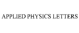 APPLIED PHYSICS LETTERS