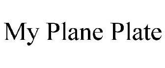 MY PLANE PLATE
