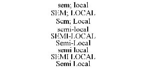 SEM; LOCAL SEM; LOCAL SEM; LOCAL SEMI-LOCAL SEMI-LOCAL SEMI-LOCAL SEMI LOCAL SEMI LOCAL SEMI LOCAL