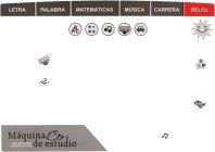 LETRA, PALABRA, MATEMATICAS, MUSICA, CARRERA, RELOJ, MAQUINA DE ESTUDIO, LEARNING COMPUTER, ABC, 123