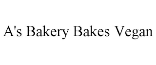 A'S BAKERY BAKES VEGAN