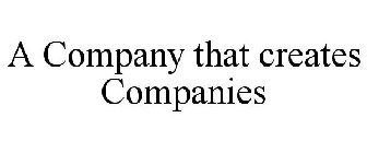 A COMPANY THAT CREATES COMPANIES