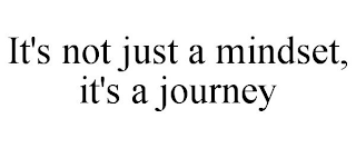 IT'S NOT JUST A MINDSET, IT'S A JOURNEY