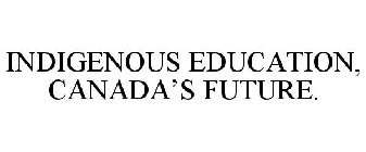 INDIGENOUS EDUCATION, CANADA'S FUTURE.