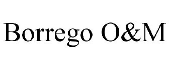 BORREGO O&M