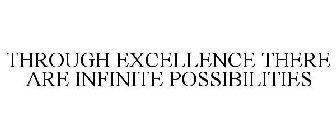 THROUGH EXCELLENCE THERE ARE INFINITE POSSIBILITIES