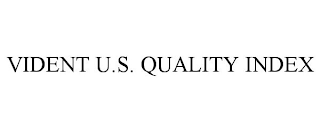 VIDENT U.S. QUALITY INDEX