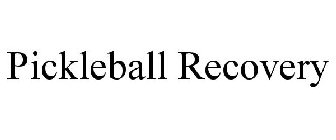 PICKLEBALL RECOVERY