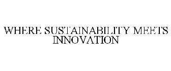 WHERE SUSTAINABILITY MEETS INNOVATION