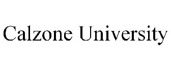 CALZONE UNIVERSITY