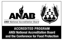 ANAB. ANSI NATIONAL ACCREDITATION BOARD ACCREDITED PROGRAM ANSI NATIONAL ACCREDITATION BOARD AND THE CONFERENCE FOR FOOD PROTECTION