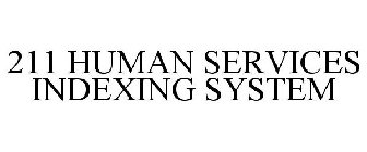 211 HUMAN SERVICES INDEXING SYSTEM