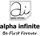 AI ALPHA INFINITE ALPHA INFINITE BE FIRST FOREVER