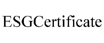 ESGCERTIFICATE