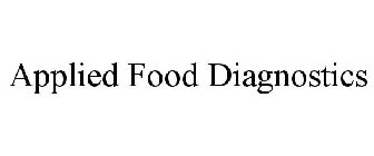 APPLIED FOOD DIAGNOSTICS